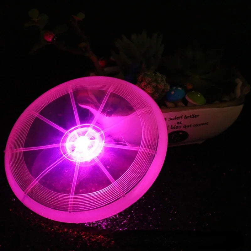 LED luminous flying disk dog chew toys