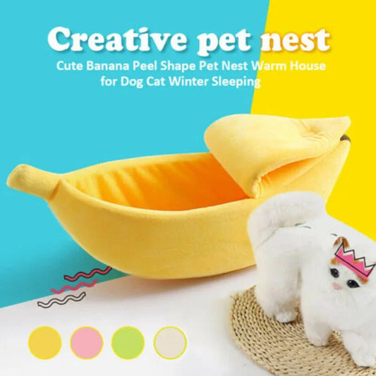 Banana Cat Bed Multicolor