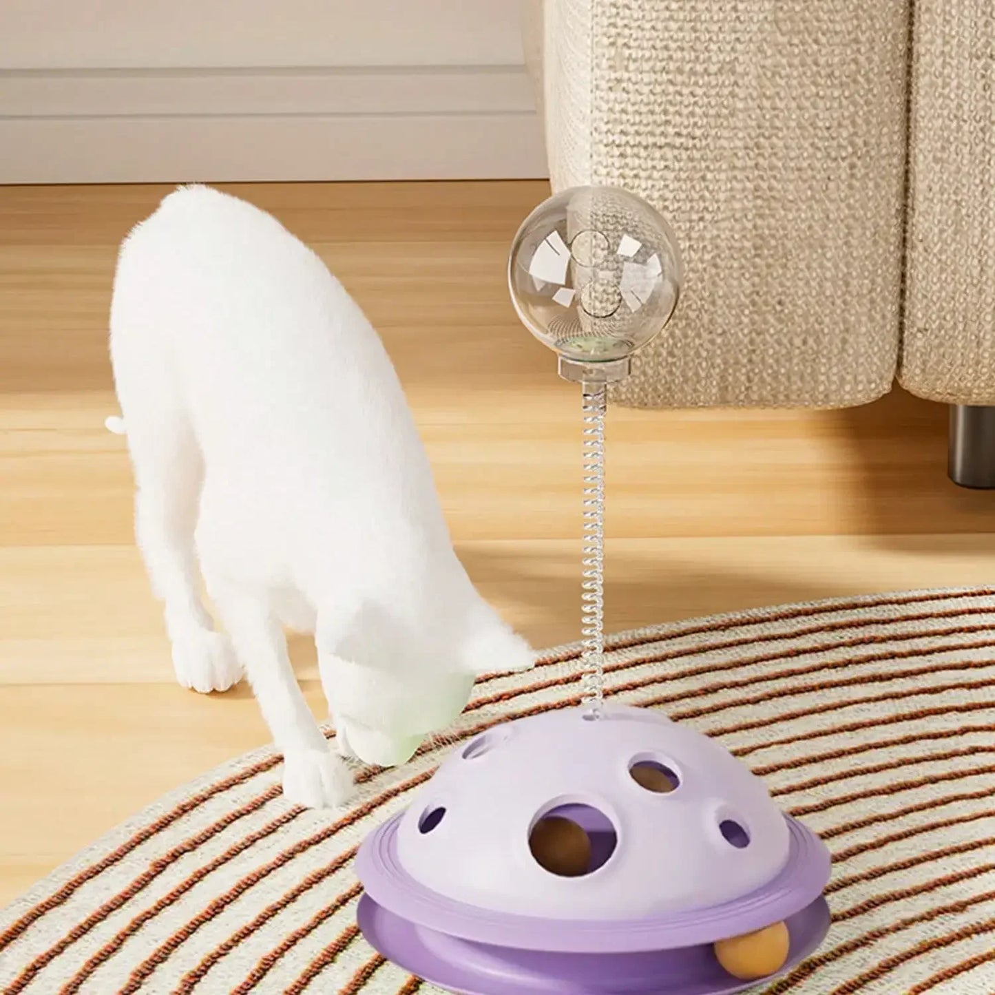 Solid Color Planet Cat Snack Dispenser