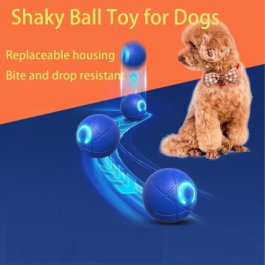 Active Rolling Ball for Dogs USB Interactive Dog Ball  with LED Light