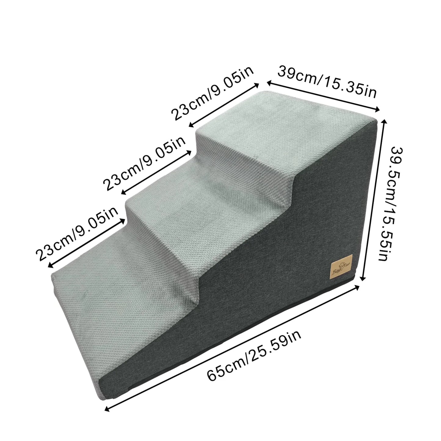 3/4 Steps High Density Foam Dog Stairs Ramp Bed Ladder