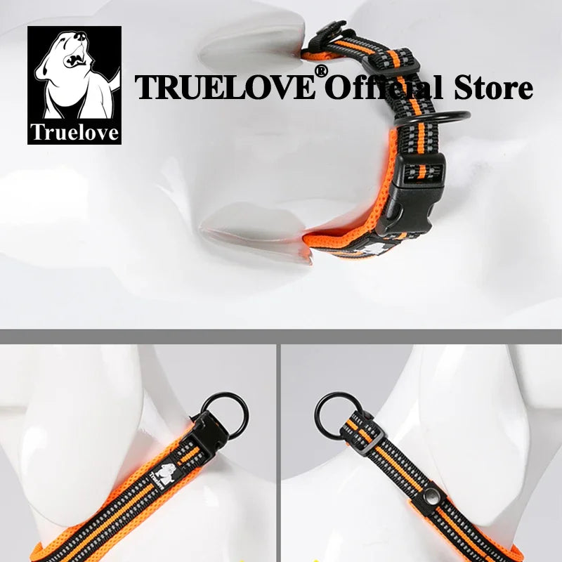 Truelove Pet Dog /Cat Collar Nylon Adjustable Padded Soft Reflective