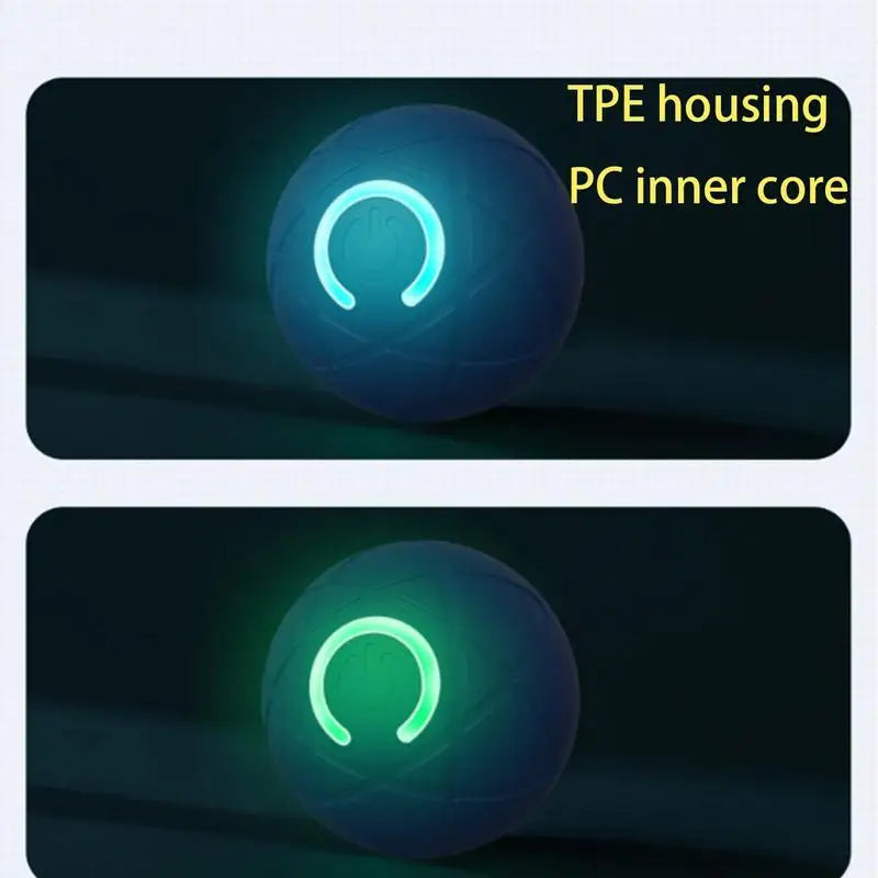 Active Rolling Ball for Dogs USB Interactive Dog Ball with LED Light