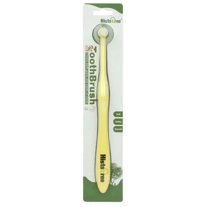 Round Head Toothbrush for Dog Soft Brush Oral Cleaning