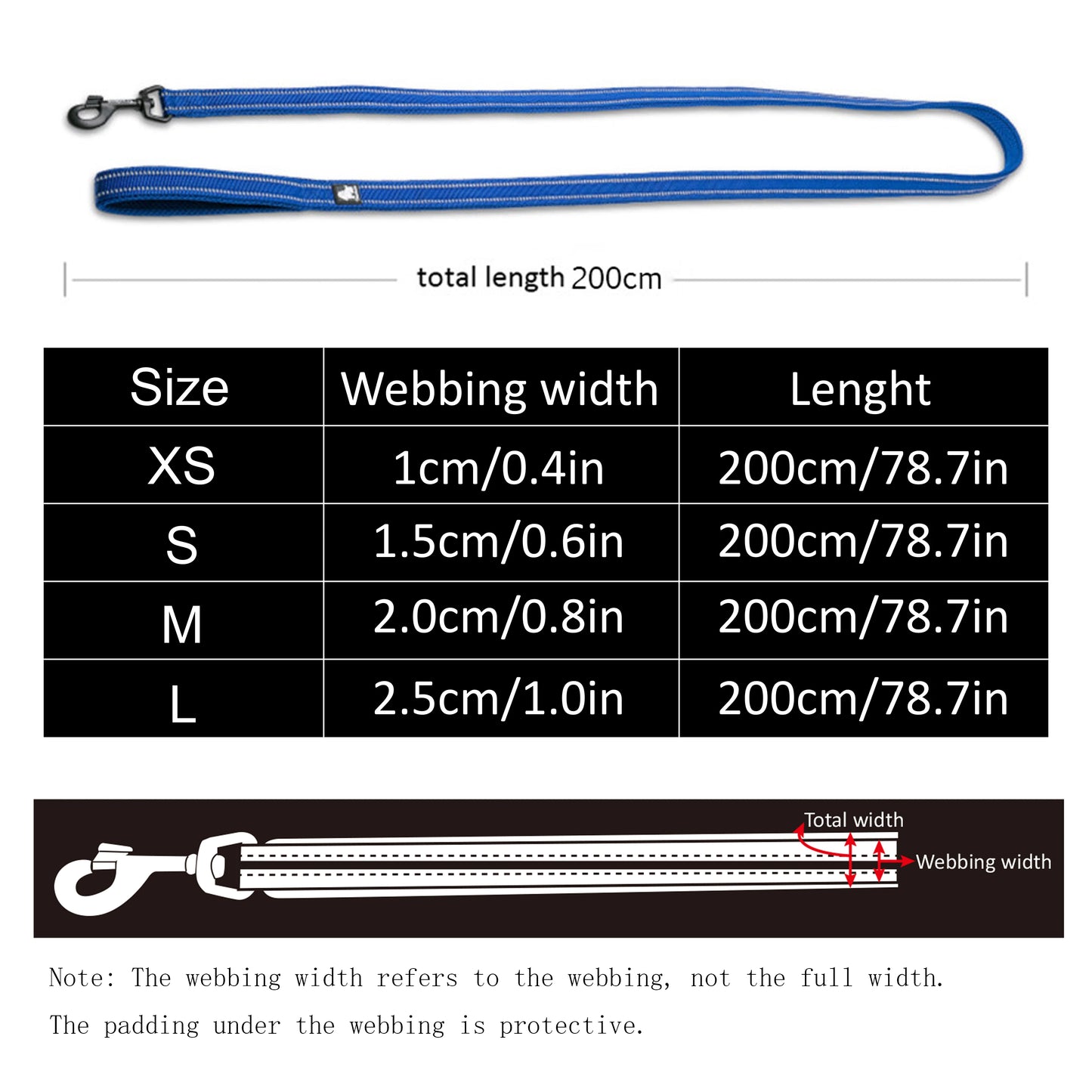 Truelove Soft Pet Leash Reflective Nylon Mesh