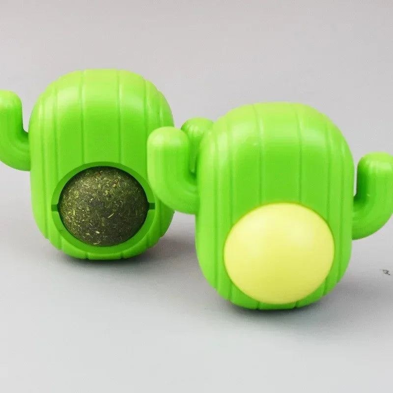 Natural Catnip Cat Wall Stick-on Ball Toy Treat