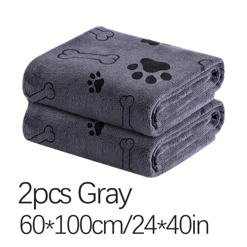 2pcs Soft Microfiber Dog Towels -