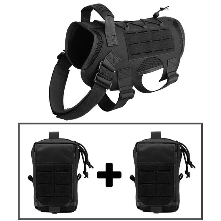 Military Large Dog Harness And Leash Set
