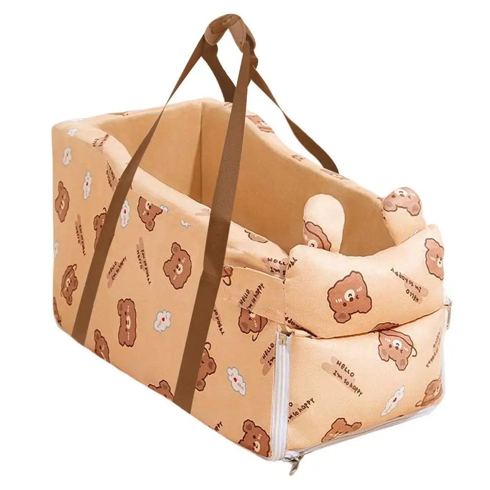 Console Dog Car Seat Pet Booster  Seat Travel Carrier