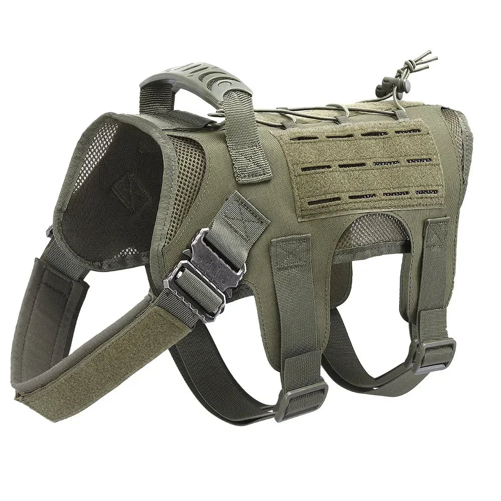 Military Large Dog Harness And Leash Set