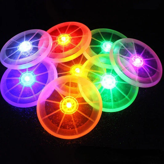 LED luminous flying disk dog chew toys