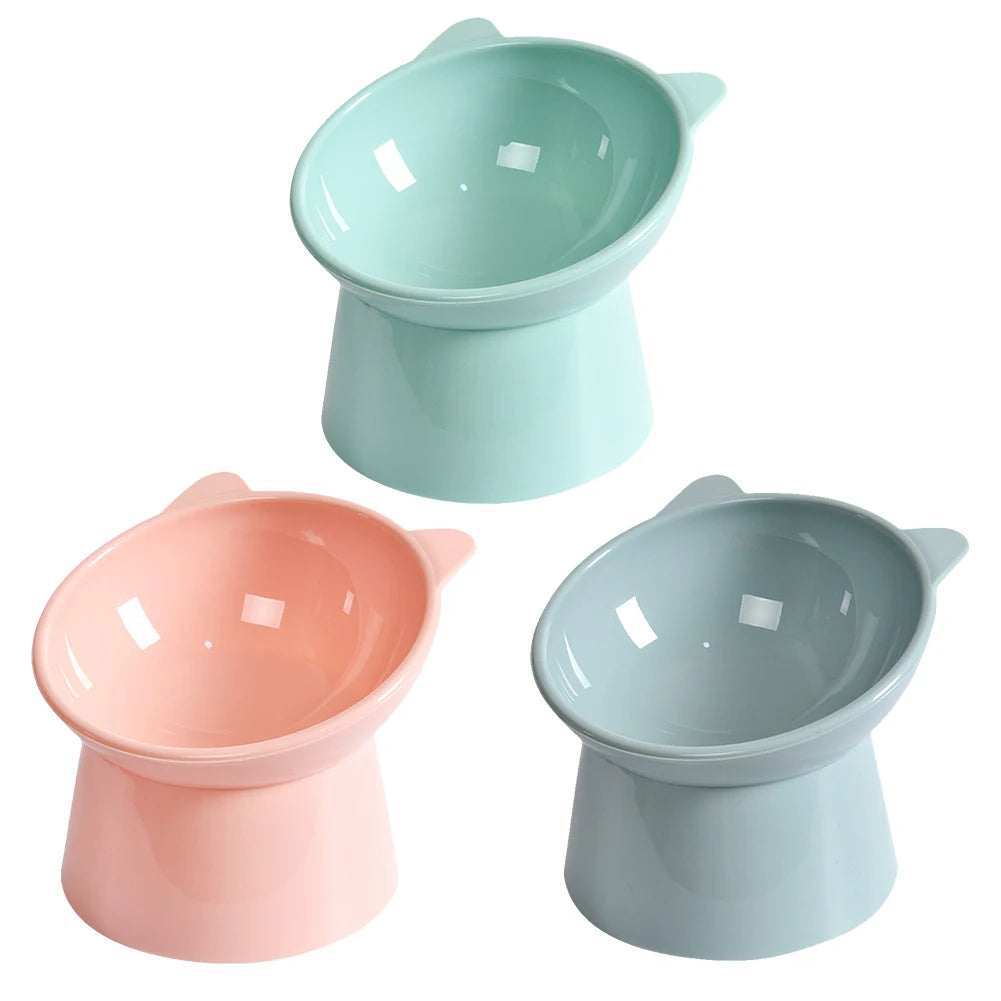 Tilted Cat Food Bowl  Ergonomic Raised