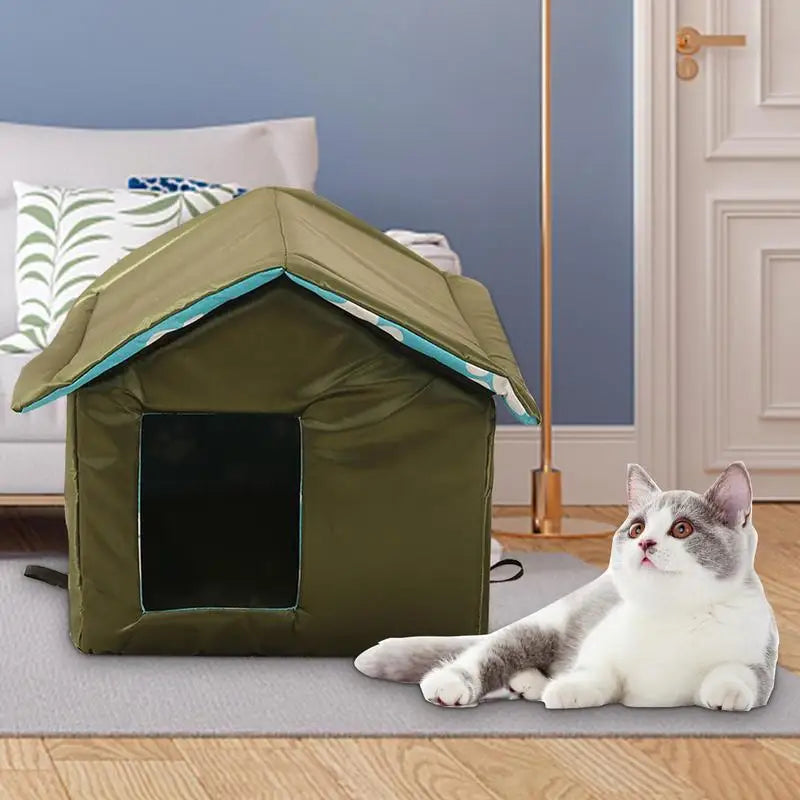 Warm Outdoor Cat House Foldable Insulated Pet House