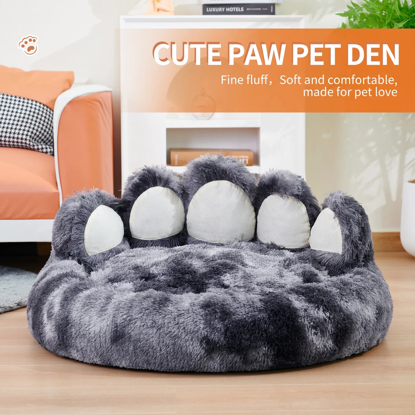 Cozy Comfy Paw Shaped Pet Dog Cat Bed