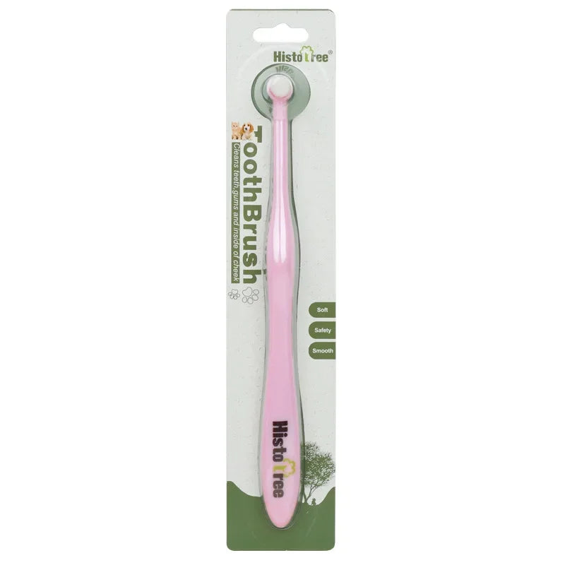 Round Head Toothbrush for Dog  Soft Brush Oral Cleaning