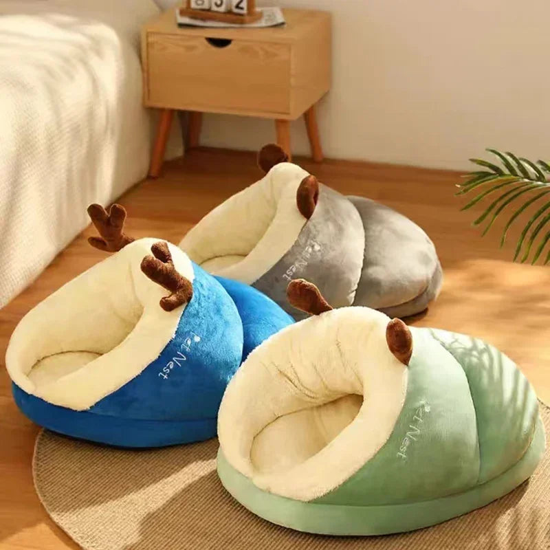 Warm Small Dog  House Cute Slippers Shaped