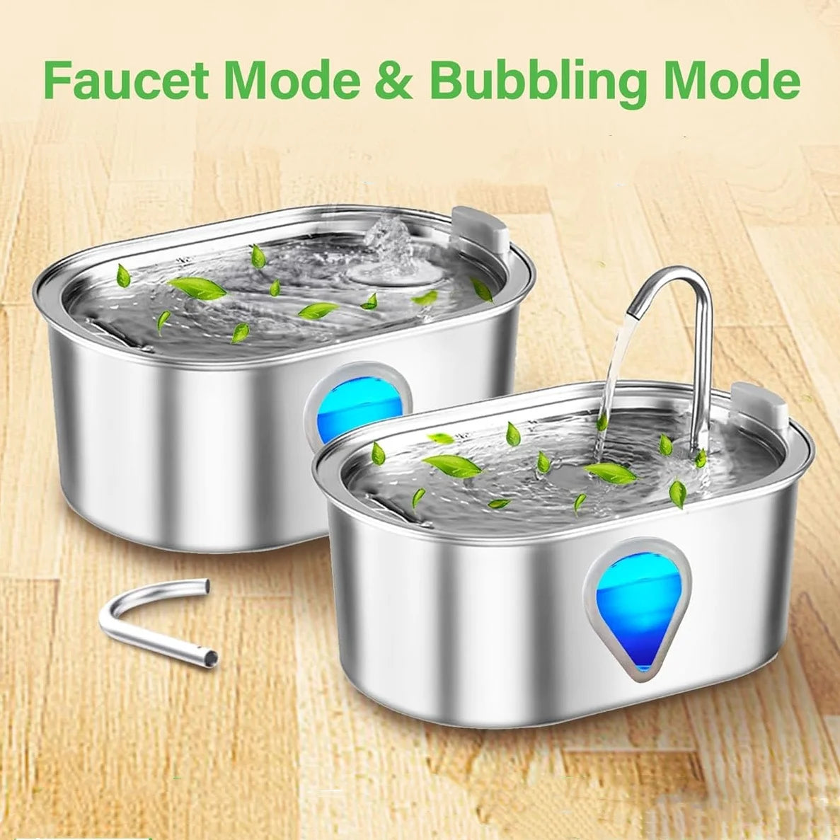 Large capacity pet water dispenser with LED Lighting