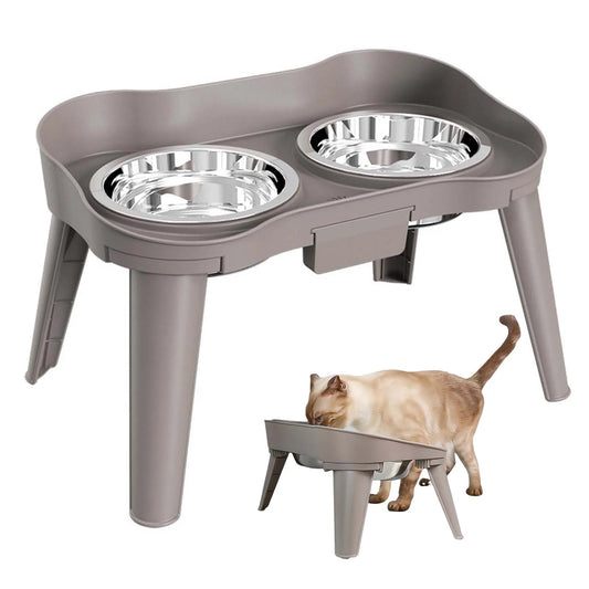 Raised Stand Elevated Feeder Non-Slip and No Spill Design Bowl