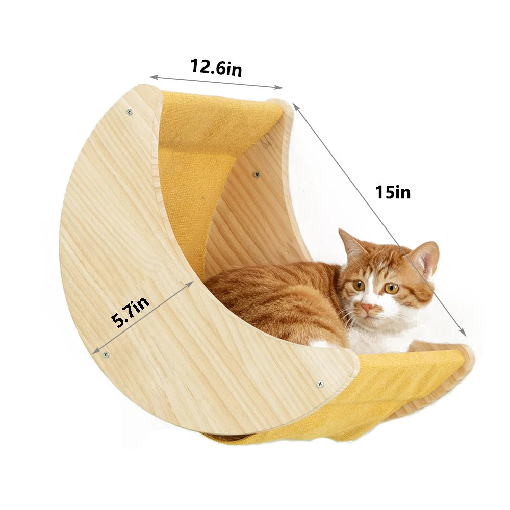 Cat Shelf Wall Hammock Climbing Shelves Moon Shaped