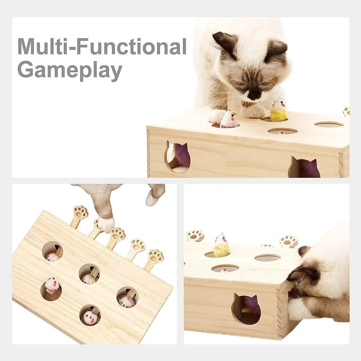 Mewoofun  Whack-a-mole Toys for Indoor Cats Kittens