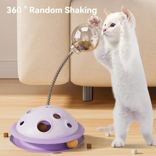 Solid Color Planet Cat Snack Dispenser