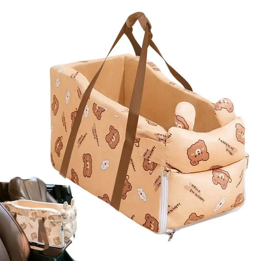Console Dog Car Seat Pet Booster  Seat Travel Carrier