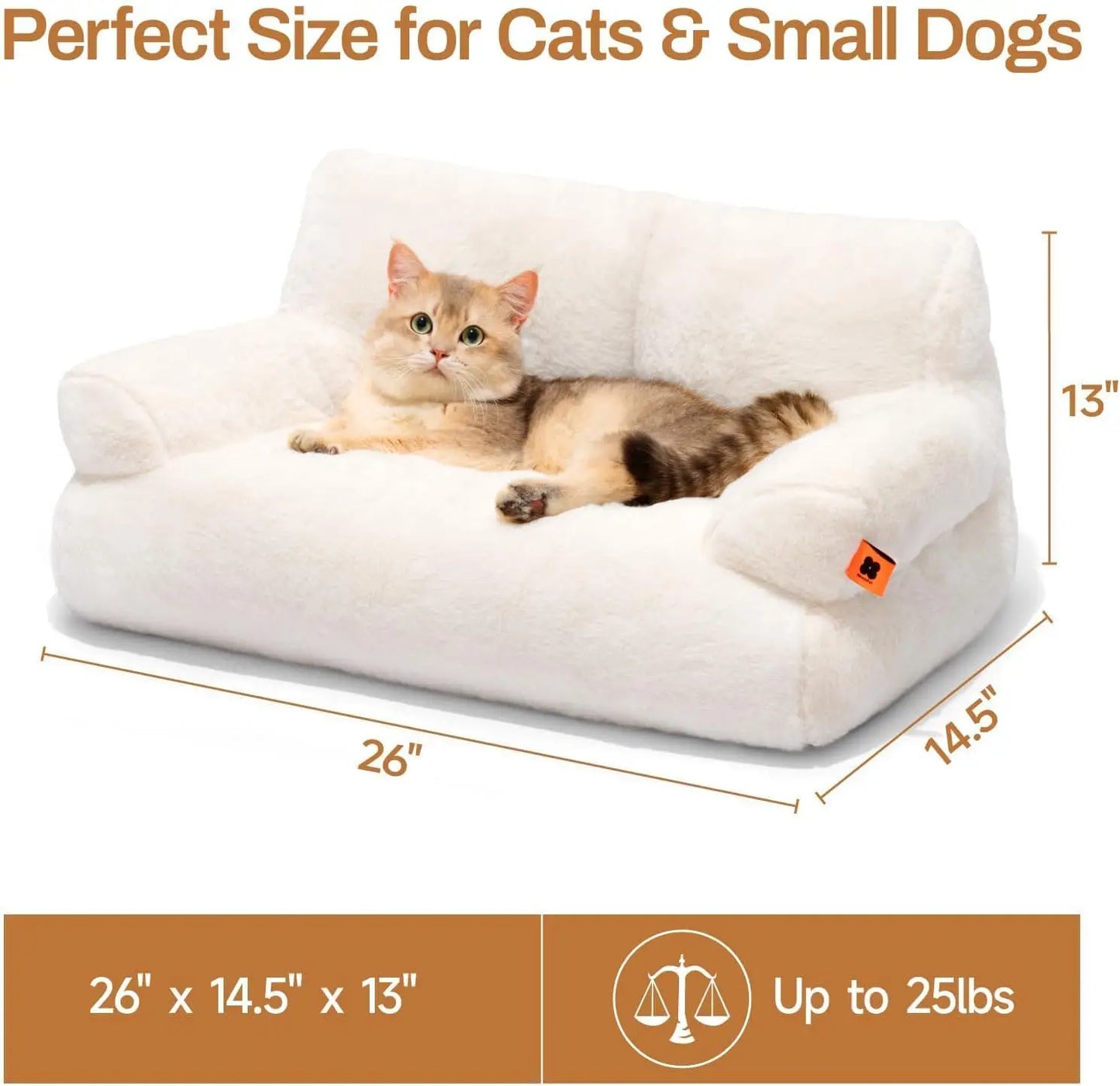 Pet Couch Bed  for Medium Small Dogs Cat up to 25 lbs