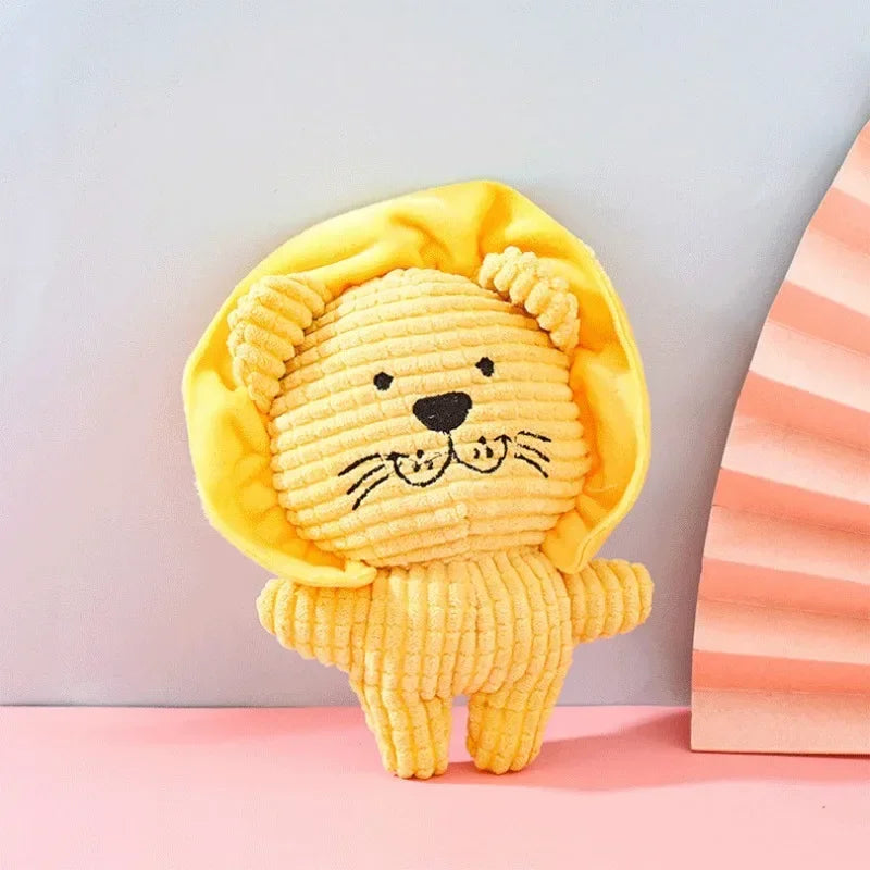 Cute Animal Shape Lion Rabbit Squeaky  Dog Toy Dog