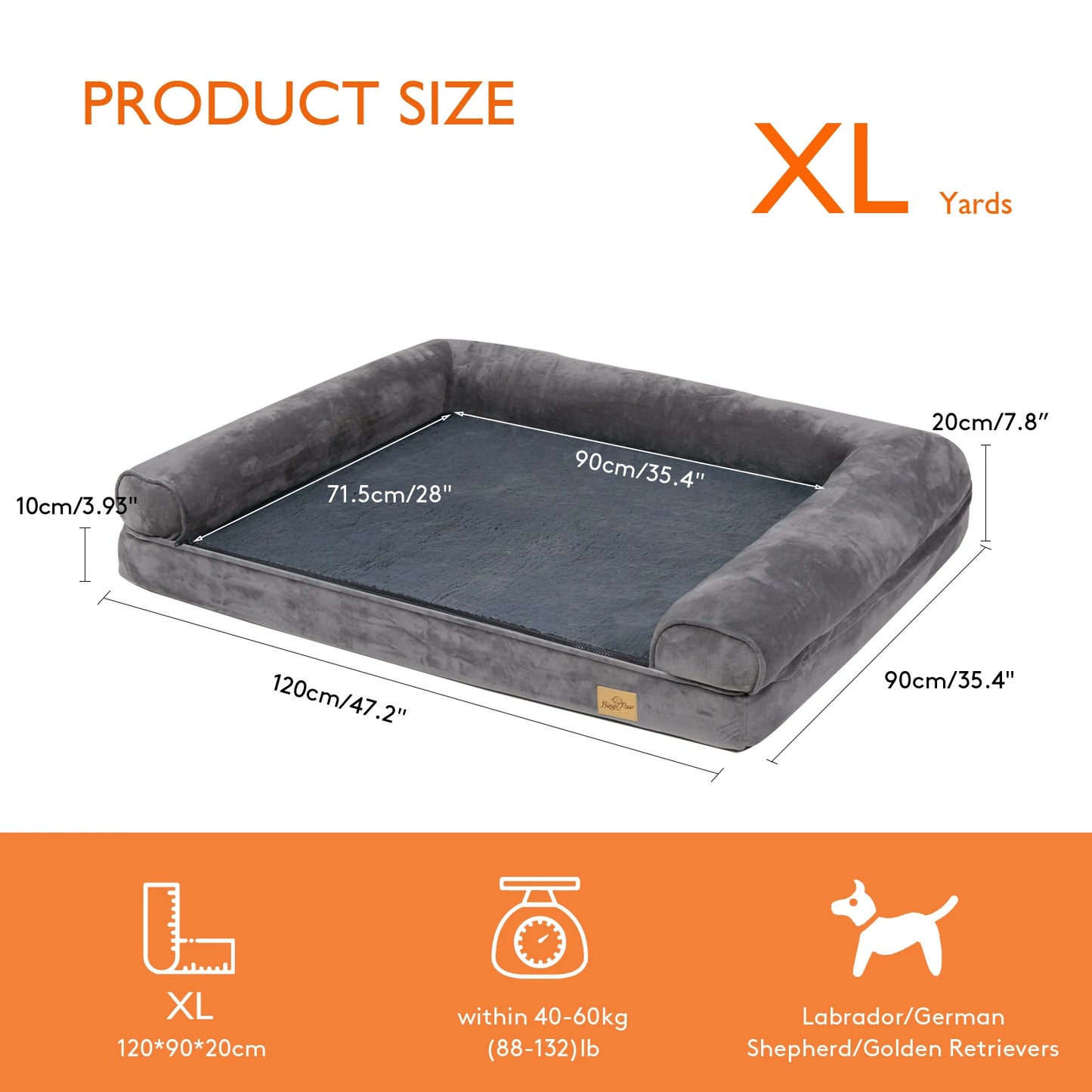 Dog Bed Extra Large Orthopedic  Mattress Couch