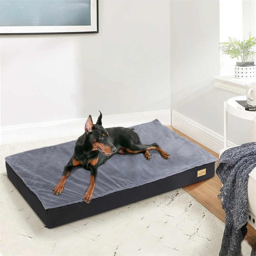 Large Orthopedic Dog Bed Waterproof Cushion Crate Bed