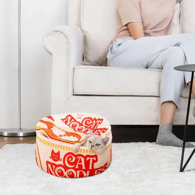 Ramen Bowl Cat Bed Noodle Bowl  Indoor