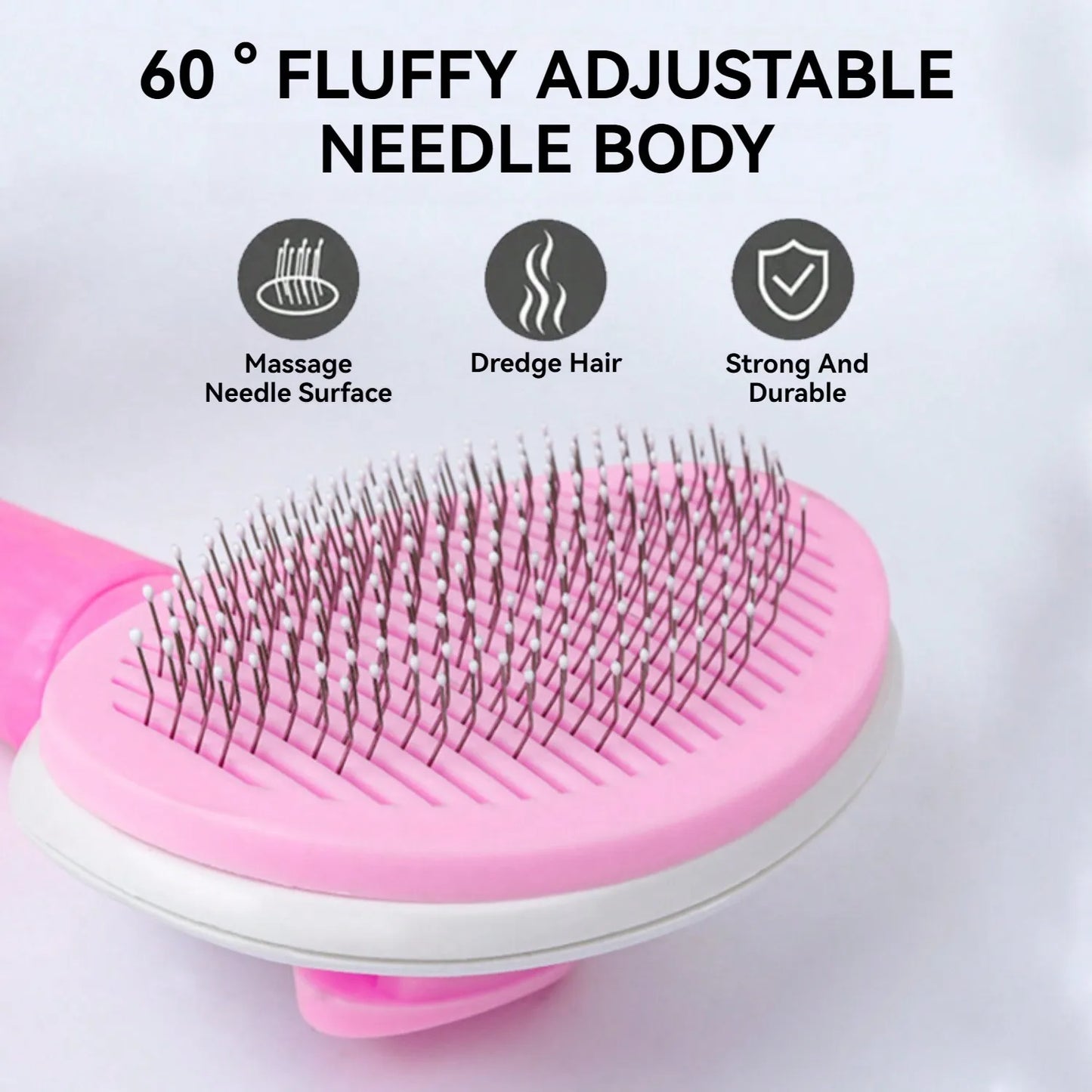 Round Head Pet Comb Stainless Steel