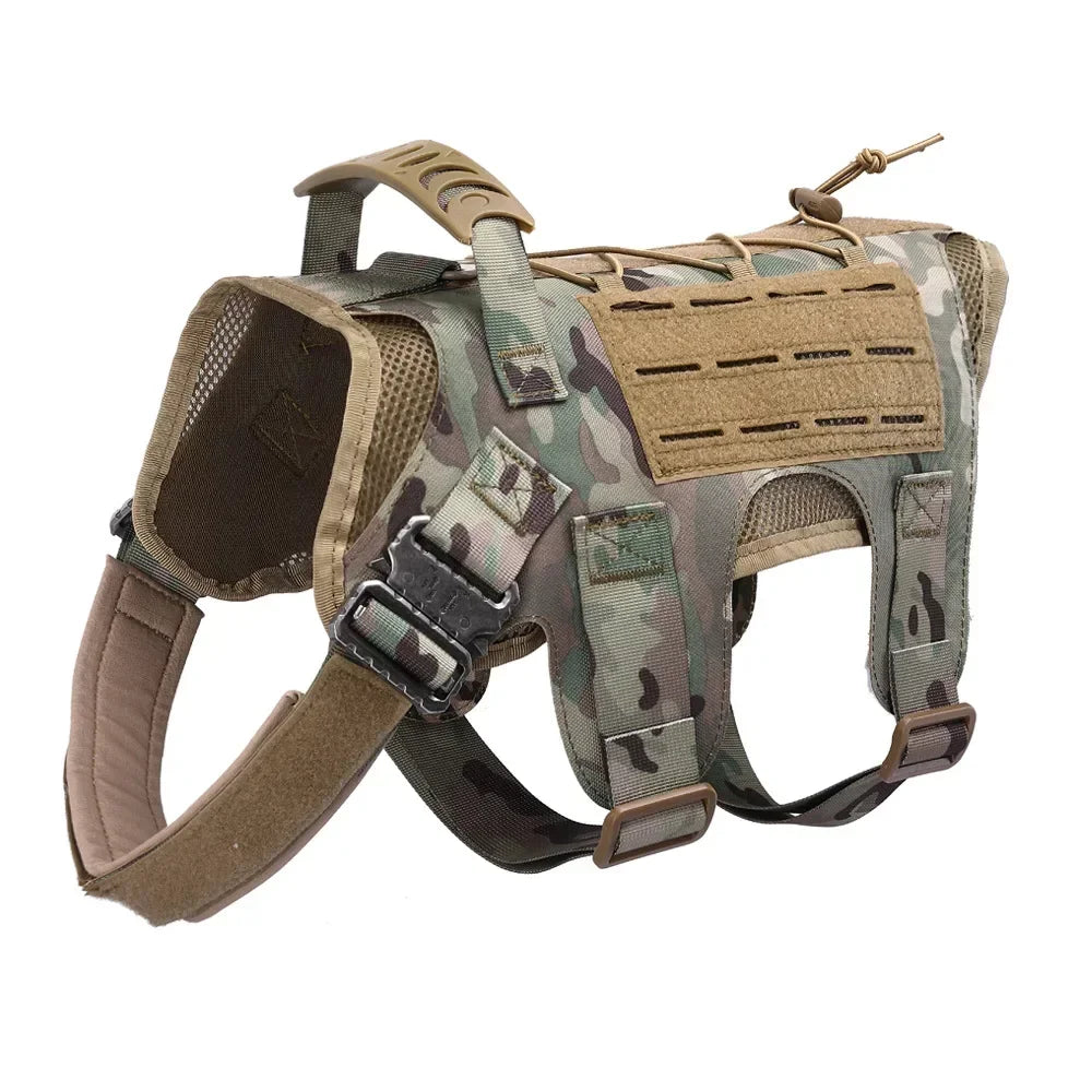 Military Large Dog Harness And Leash Set
