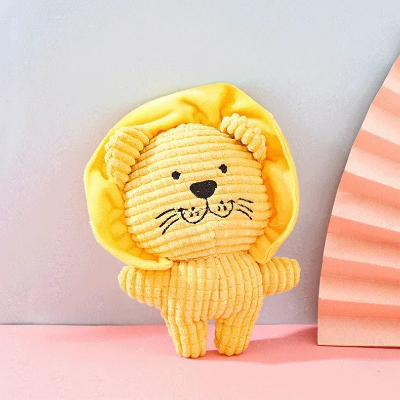 Cute Animal Shape Lion Rabbit Squeaky  Dog Toy Dog
