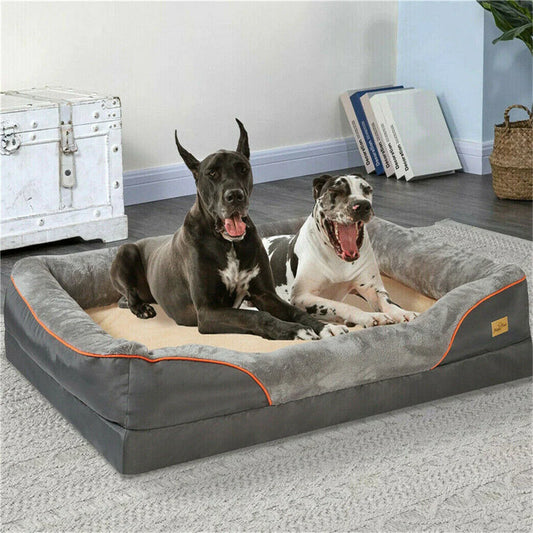 Jumbo  Dog Bed Pet Sofa Couch Cushion Bolster Couch