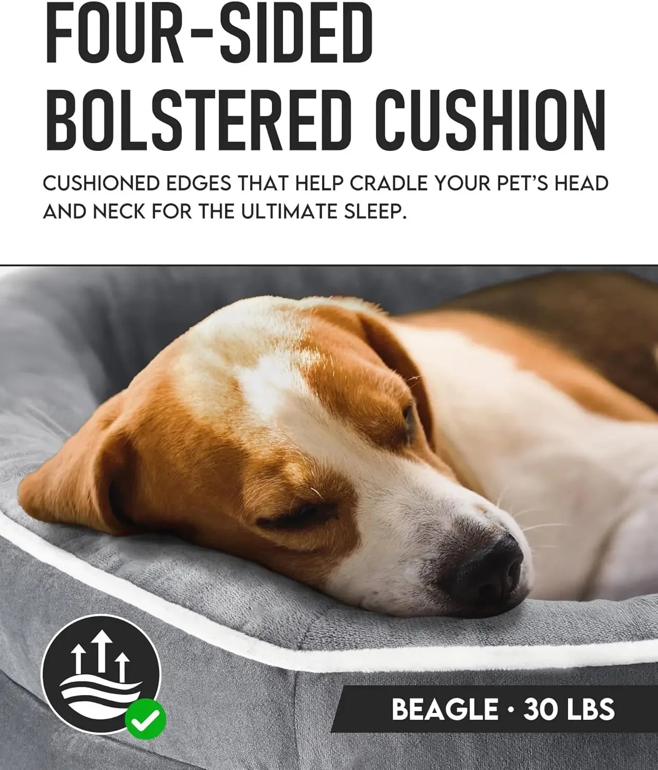 Dog Bed Couch for Large Sized Pets with Egg Foam Support,