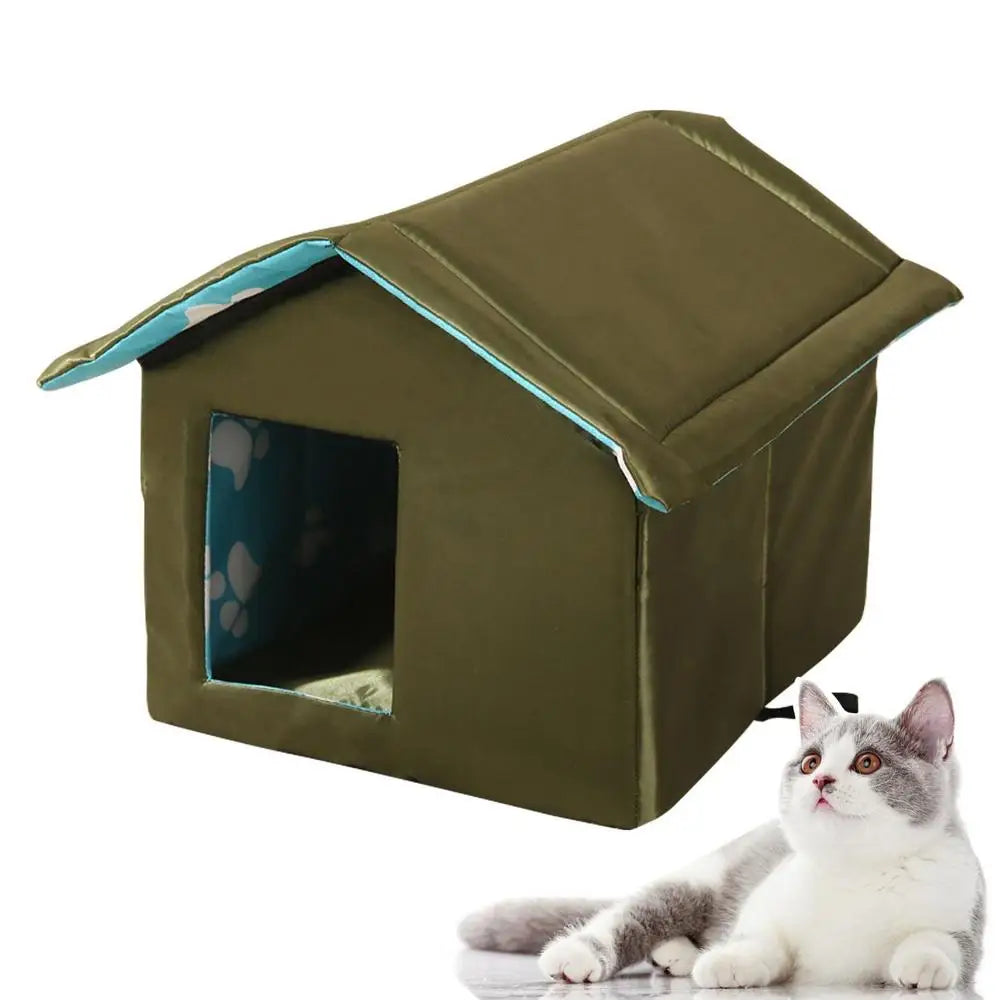 Warm Outdoor Cat House Foldable Insulated Pet House