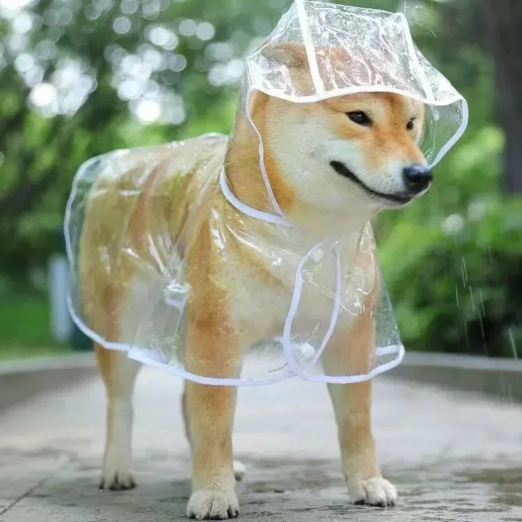Clear Pet Raincoat Rain Jacket