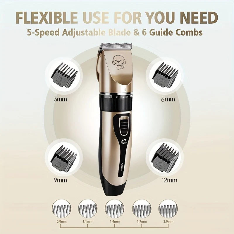 Pet Hair Trimmer Kit Electric Precision Clippers  for Dogs and Cats