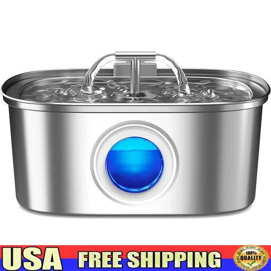Stainless Steel Cat Water Fountain 3.2L