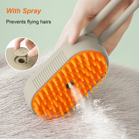 Steamy  Cat Dog Brush 3 in 1 Electric Spray