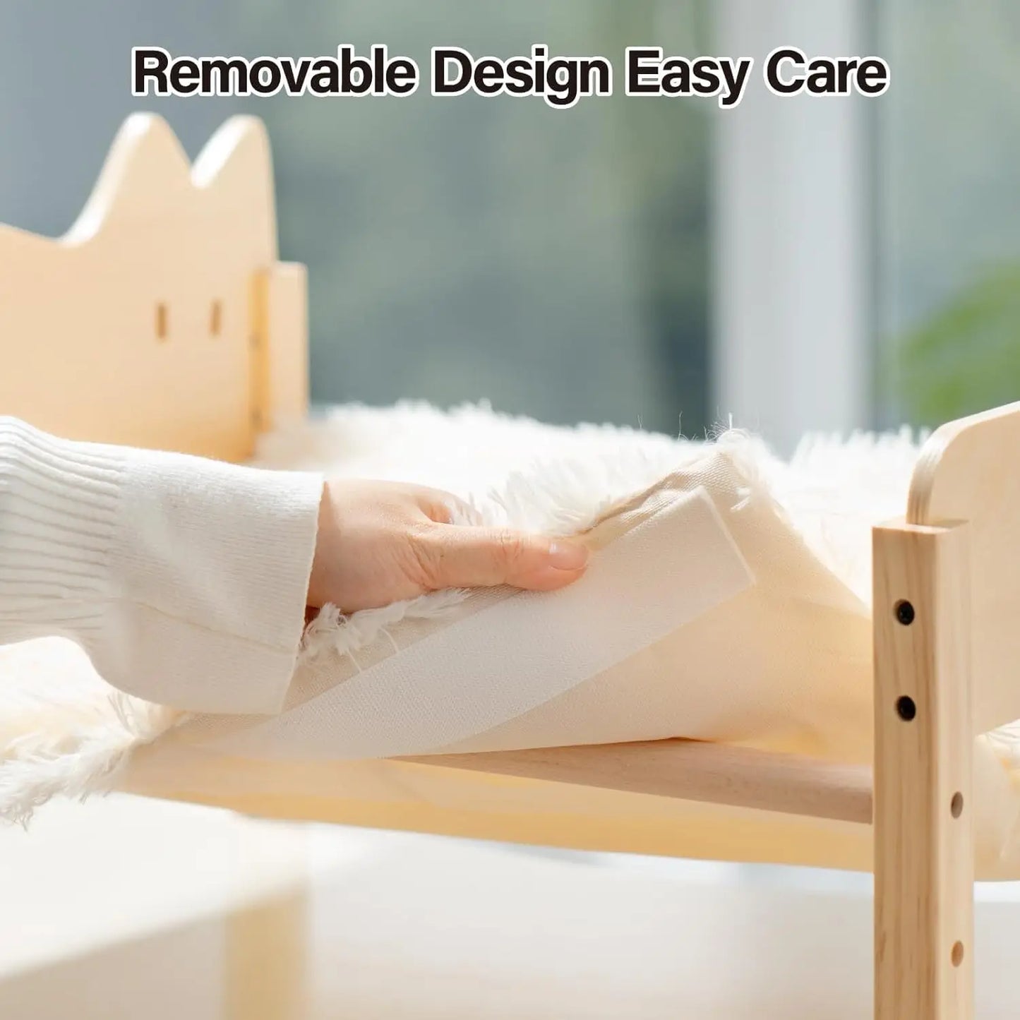 MEWOOFUN Cat -Dog Hammock Bed Elevated Pet Bed 21.7" X 16"