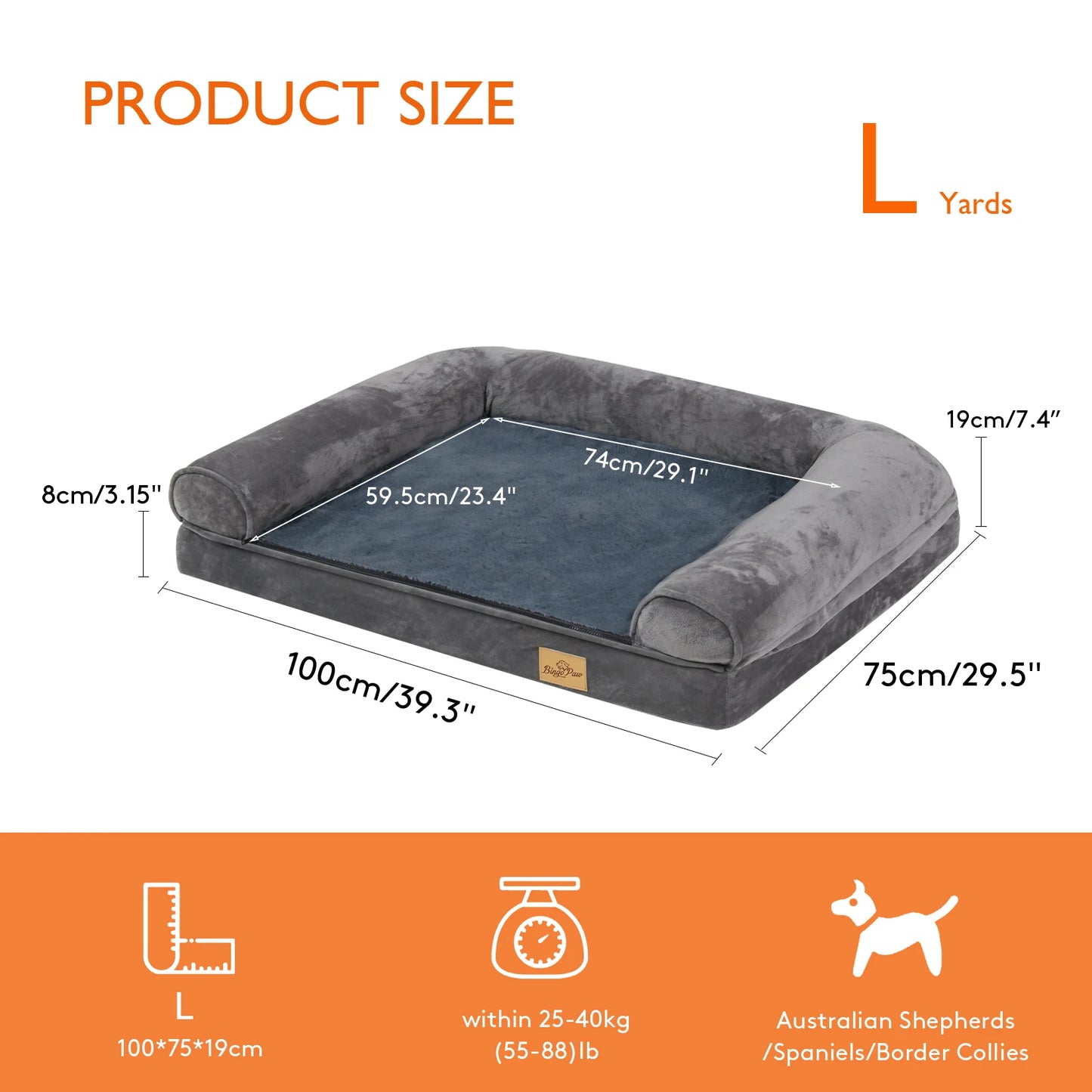 Dog Bed Extra Large Orthopedic  Mattress Couch