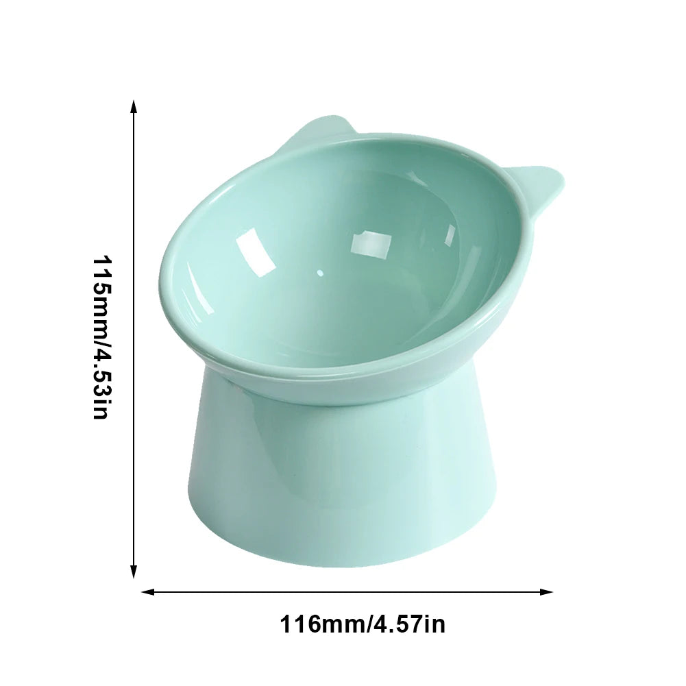 Tilted Cat Food Bowl  Ergonomic Raised