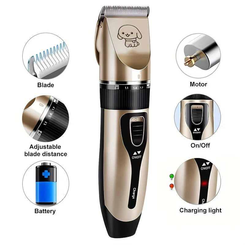 Pet Hair Trimmer Kit Electric Precision Clippers  for Dogs and Cats