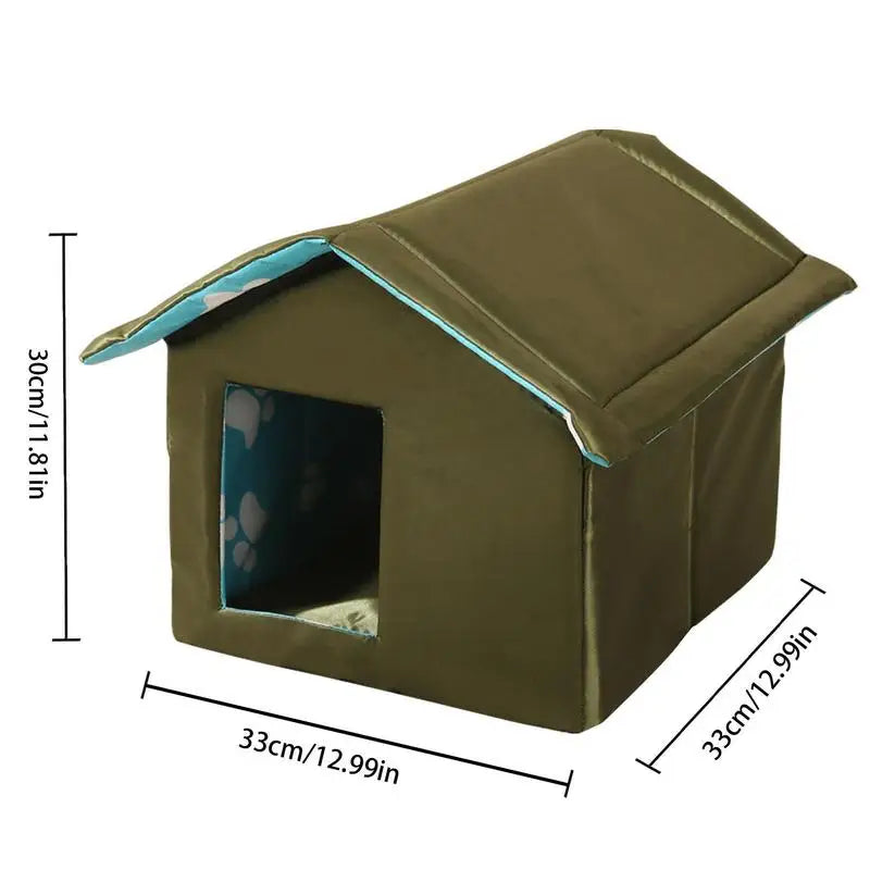 Warm Outdoor Cat House Foldable Insulated Pet House