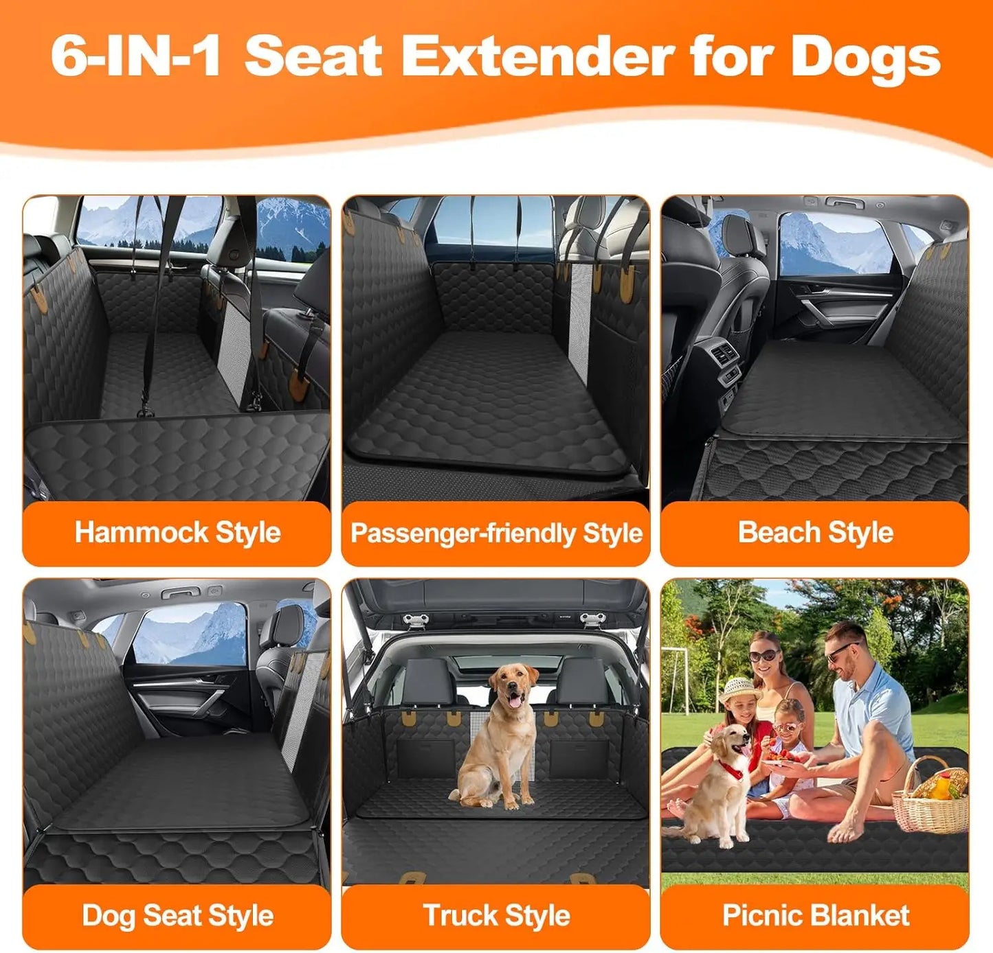 Waterproof Pet Travel Foldable Dog Car Seat