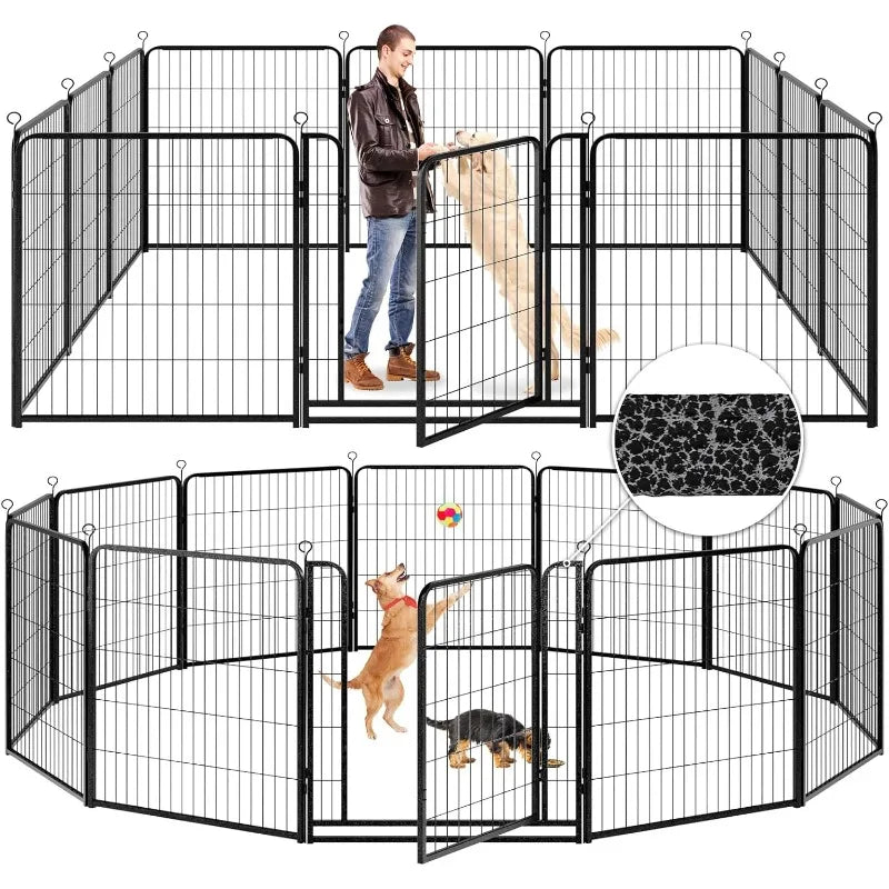 Dog Playpen Outdoor Extra Wide 12 Panels Heavy Duty  Dog Fence 40" Height