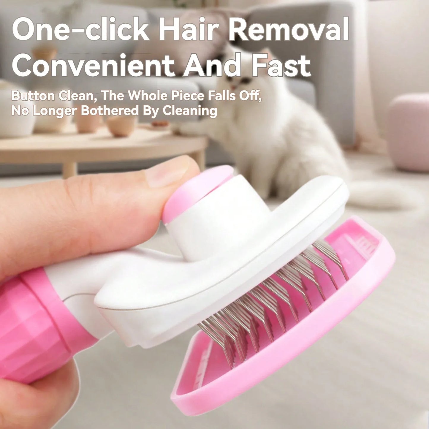 Round Head Pet Comb Stainless Steel