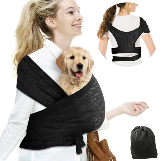 Front Facing Dog or Cat Sling  Double Shoulder Strap Design